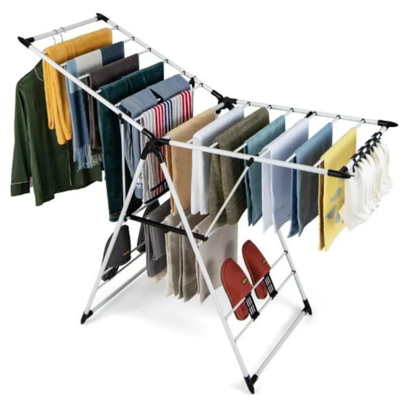 

2-Tier Clothes Drying Racks for Laundry with Height-Adjustable Gullwings clothing rack,Clothes Dryer Rack,drying clothes,laundry