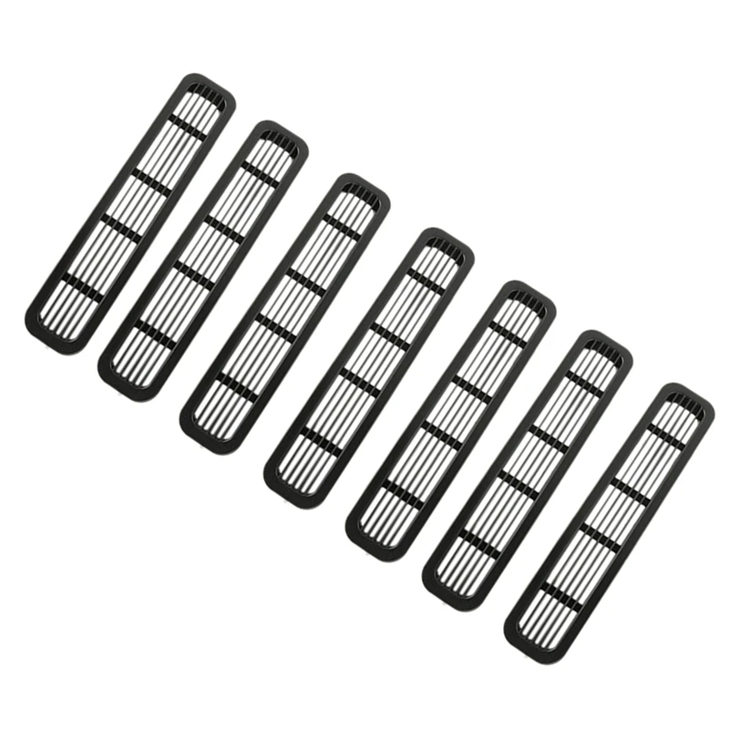 

7Pcs Front Mesh Grille Inserts Honeycomb Front Grille For Jeep Wrangler TJ & Unlimited 1997-2006