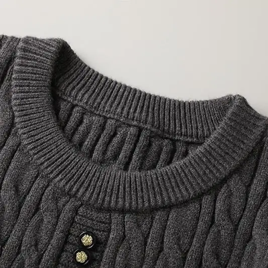 Высококачественное серое женское платье Aige с длинным рукавом осень 2023 новые