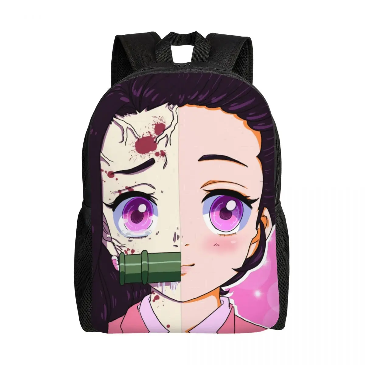 

Anime Demon Slayer Nezuko Backpack for Women Men Water Resistant College School Kimetsu No Yaiba Bag Printing Bookbags