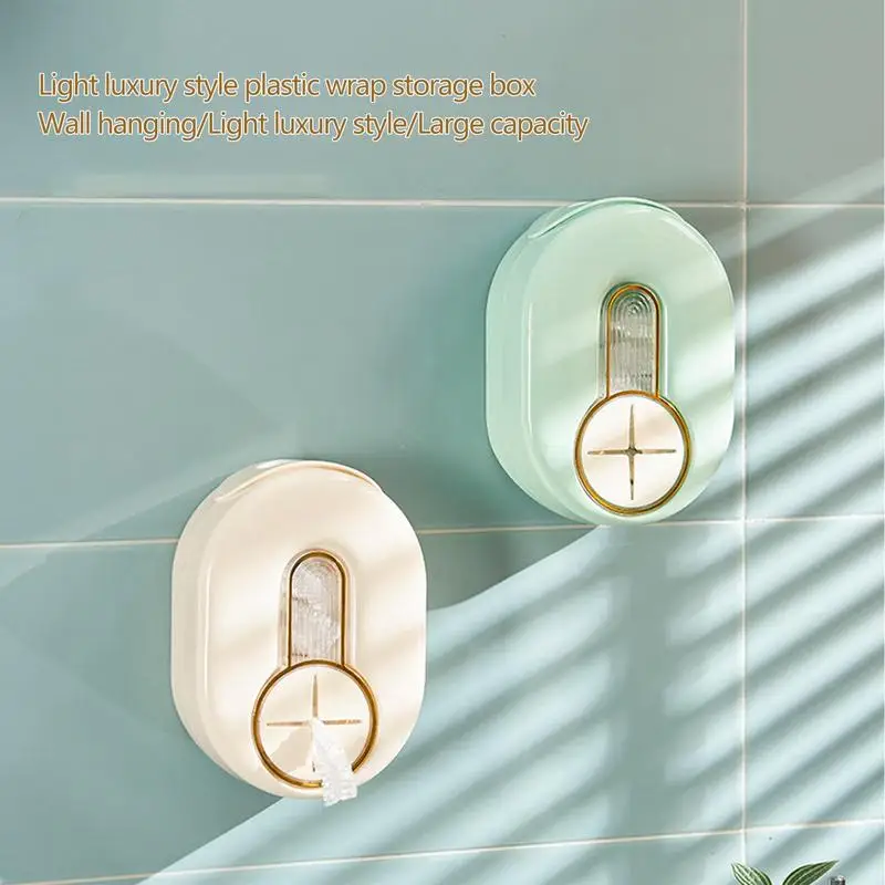 

Fresh Keeping Bag Storage Box 100 Pcs Food Covers Stretch Cling Cover Film Organizer Box Wall-mounted Food Wrap Shower Caps