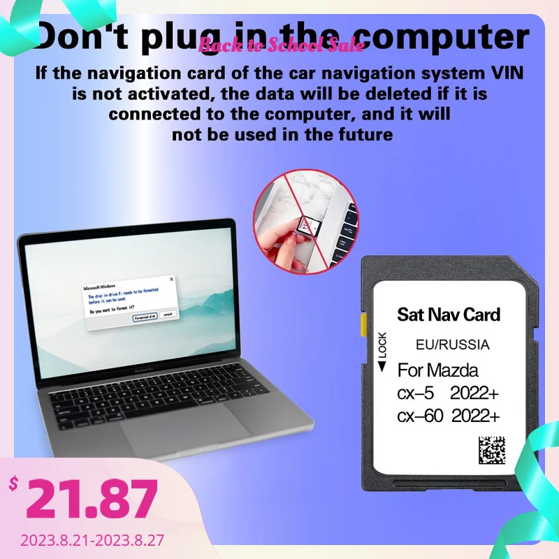 

Suitable For Mazda CX5 2022 2023 Map SD Navigation GPS Card Cover Denmark Norway Poland Portugal Russia