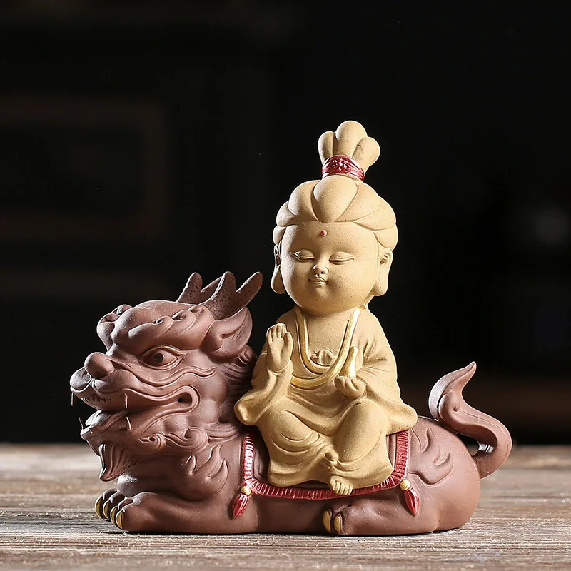 

Статуэтка из пурпурной глины Zisha Wealth Attraction Ornament Boutique Zen Western Three Saints