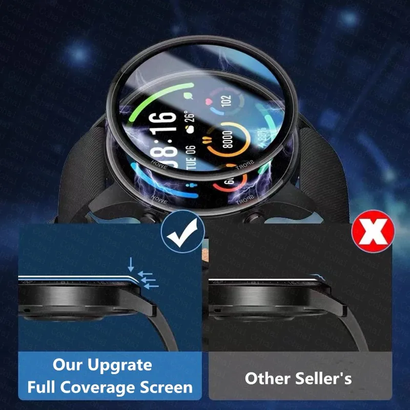Защитная пленка 20D для Xiaomi Mi Smart Watch Color Sports Version Full Screen Protector Smartwatch Not Glass on.