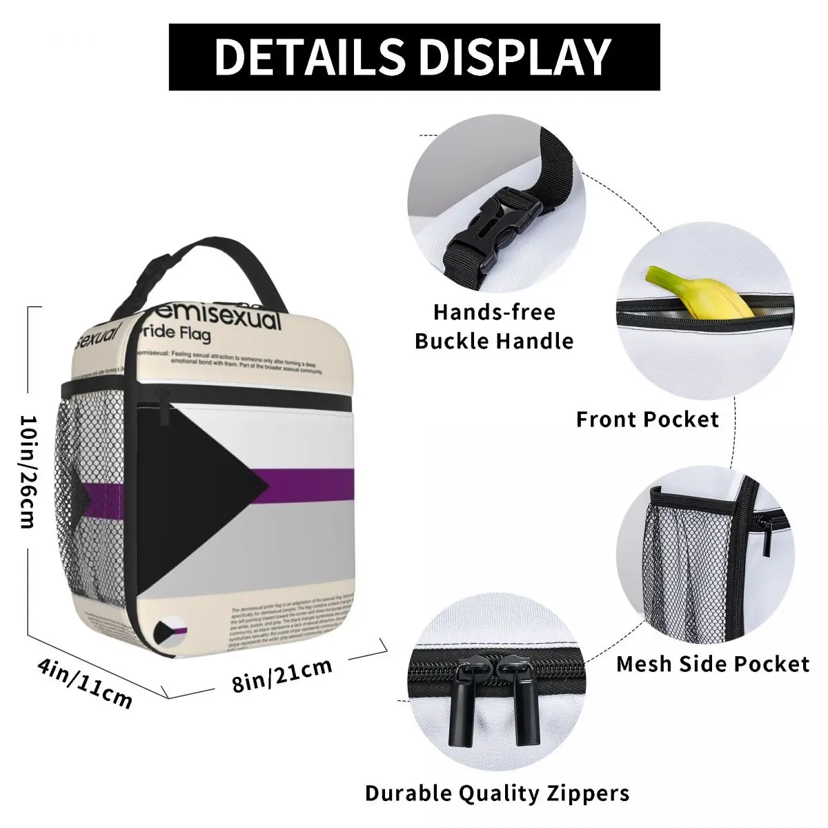 Демисексуальный Флаг Гордости (плакат гордости флага) один Ланчбокс
