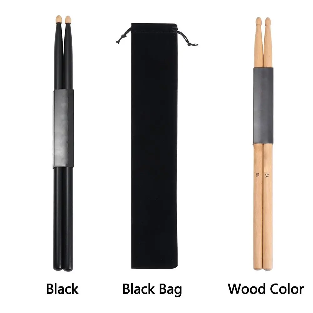 1 Пара Черных Барабанных Палочек Из Кленового Дерева 5А Классические Барабанные