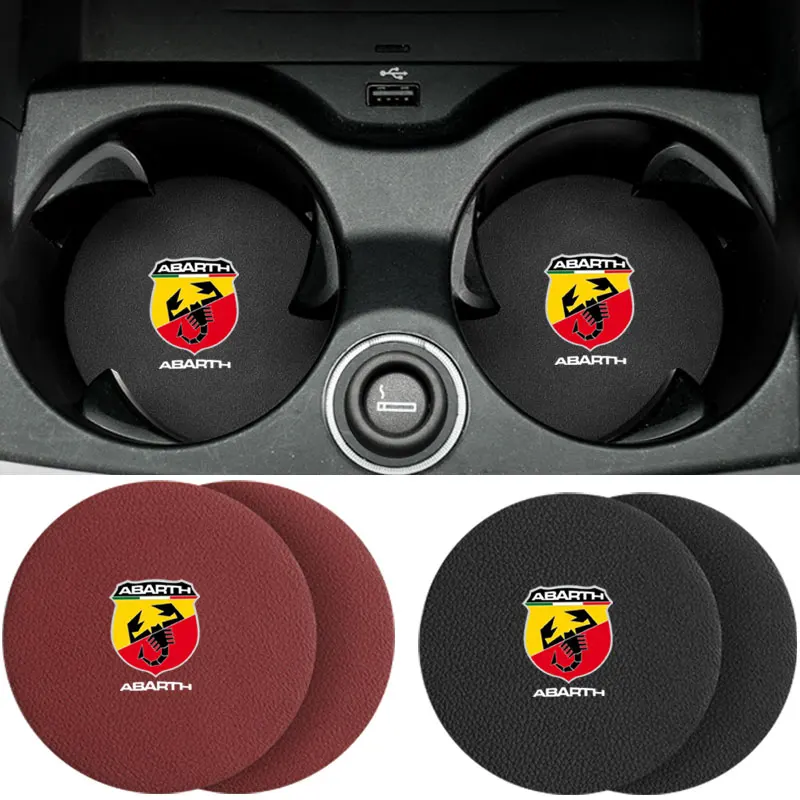 

2pcs Car Water Cup Bottle Holder Anti-slip Pad Mat For FIAT Abarth 500 Grande Punto Ducato Tipo Stilo UNO Astra Bravo Panda Line