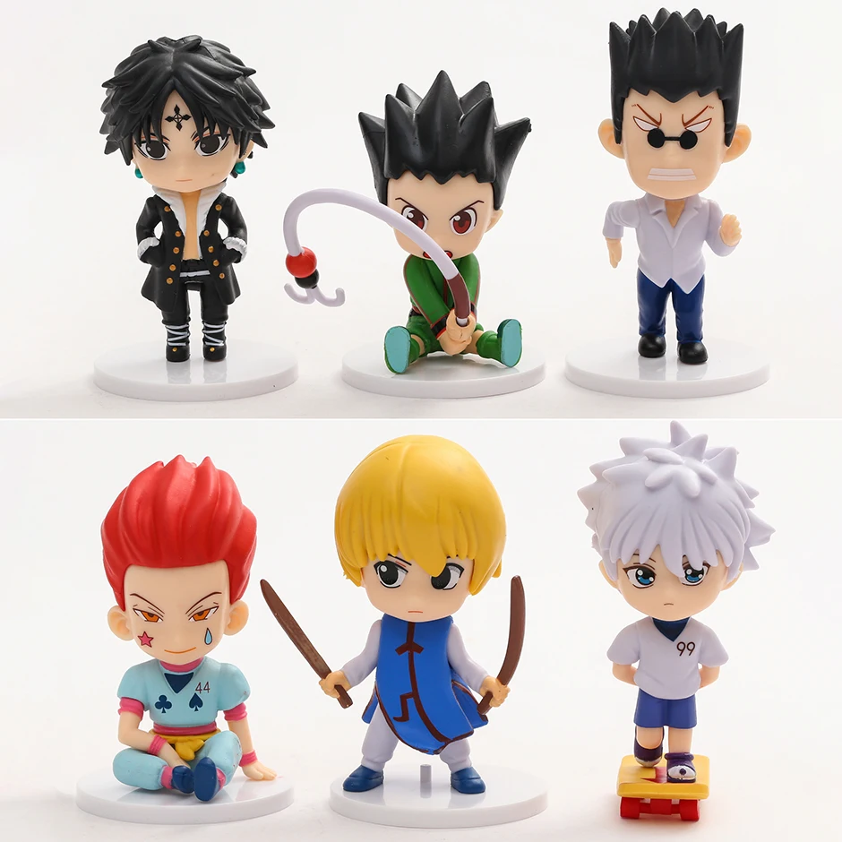 

Hunter×Hunter Gon Freecss Killua Zoldyck Kurapika Leorio Hisoka Chrollo Lucilfer PVC Figures Toys 6pcs/set