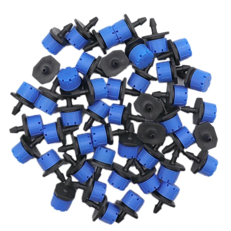 

100 Pcs Adjustable Irrigation Drippers Sprinklers 1/4 Inch Emitter Dripper For Watering System