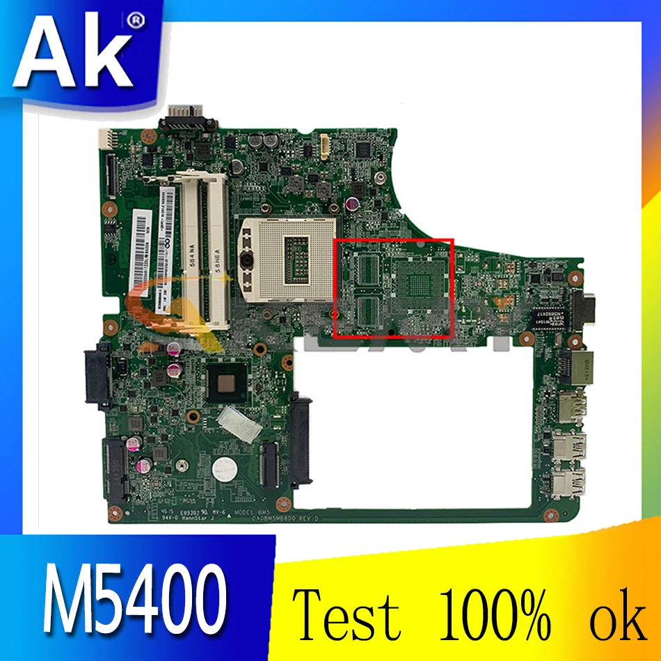 

Akemy DA0BM5MB8D0 Motherboard For Lenovo M5400 B5400 Laptop Motherboard PGA947 HM87 DDR3 100% Test Work