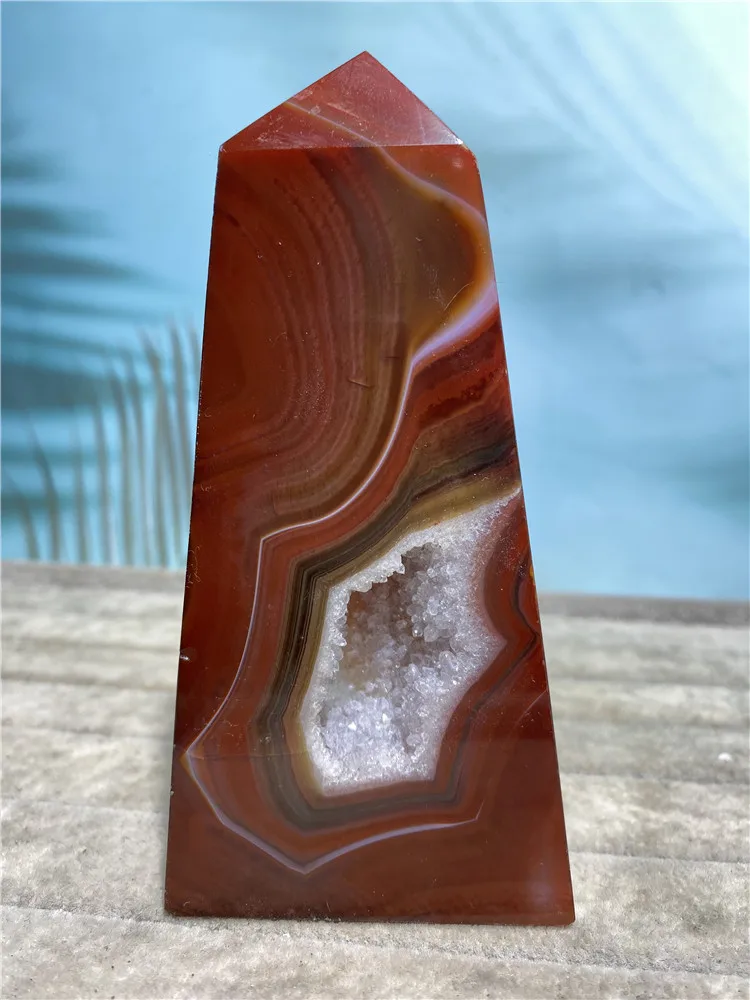 Camelian Agate Druzy Natural Stones Crystals Wand Looes Gemstone Meditation Geode Witchcraft Feng Shui Aesthetic Room Decor Home