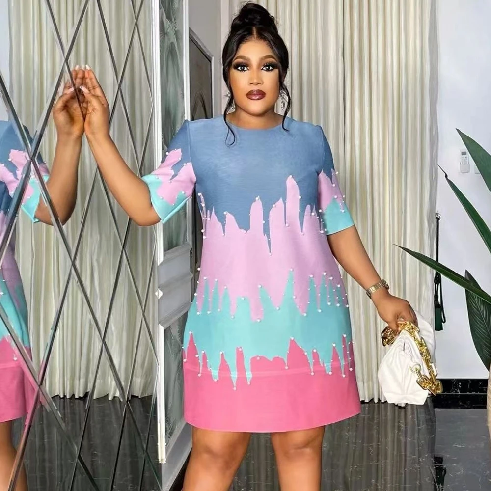 

Summer Autumn New African Dresses For Women Vetement Femme Dashiki Abaya Pleated Dress Africa Clothes Dashiki Ankara Dresses