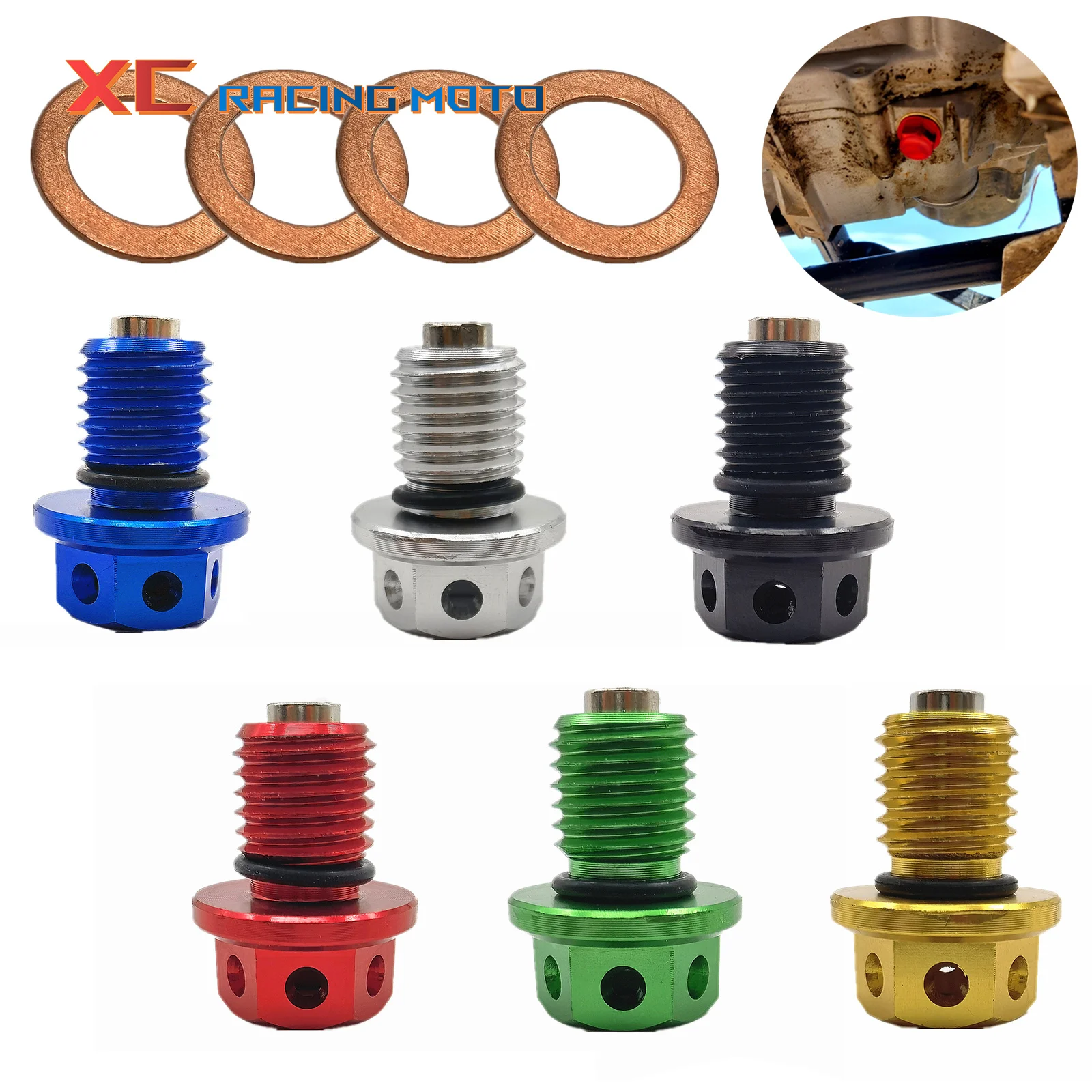 M12 * 1,5 Магнитный масляный винт для двигателя заменяет дренажный болт для Honda CB350F CB400F CB500K CB500T CB250 CM250C CR250M