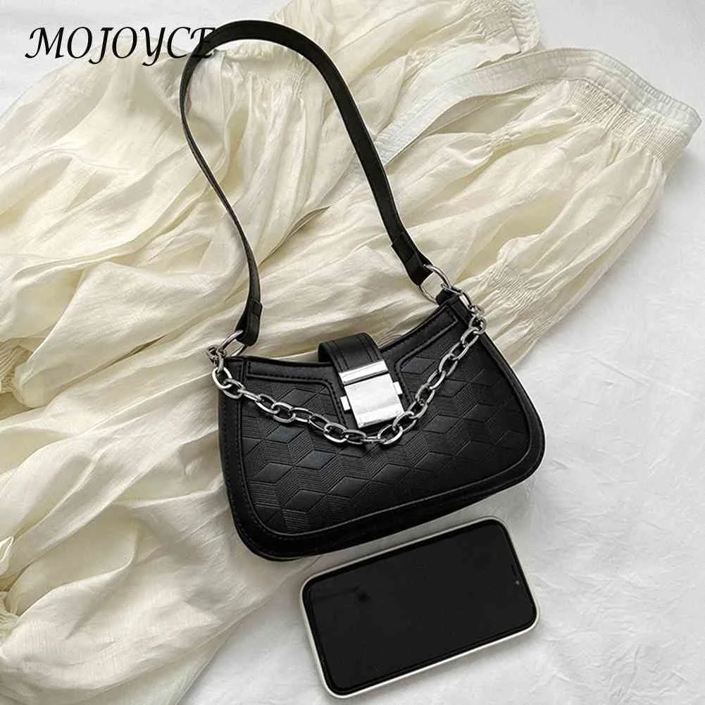 

Fashion Ladies Hobo Bag Rhombus Texture Underarm Bag Chain Decoration PU All-match Large Capacity for Women Vacation Travel