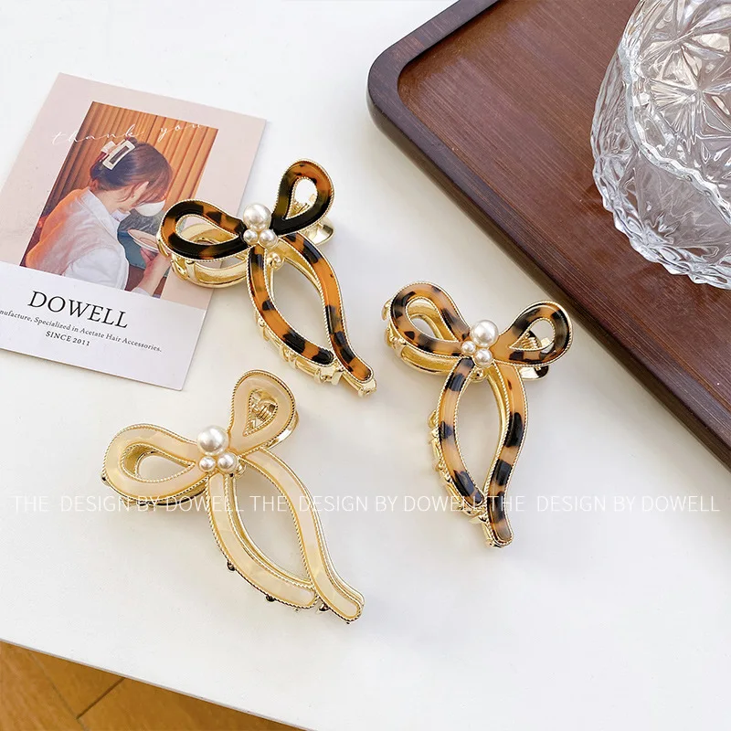 

Жемчужная заколка из ацетатного сплава, без заусенцев, ручная полировка, зажим для акулы, головной убор с зажимом