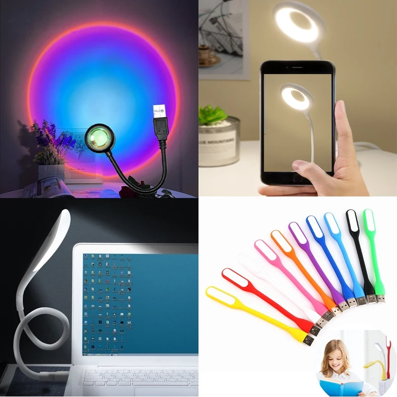 

USB фонарь для заката, ночник, проектор, фотография, настенная атмосфера, неоновая лампа для украшения спальни, гостиной, Декор