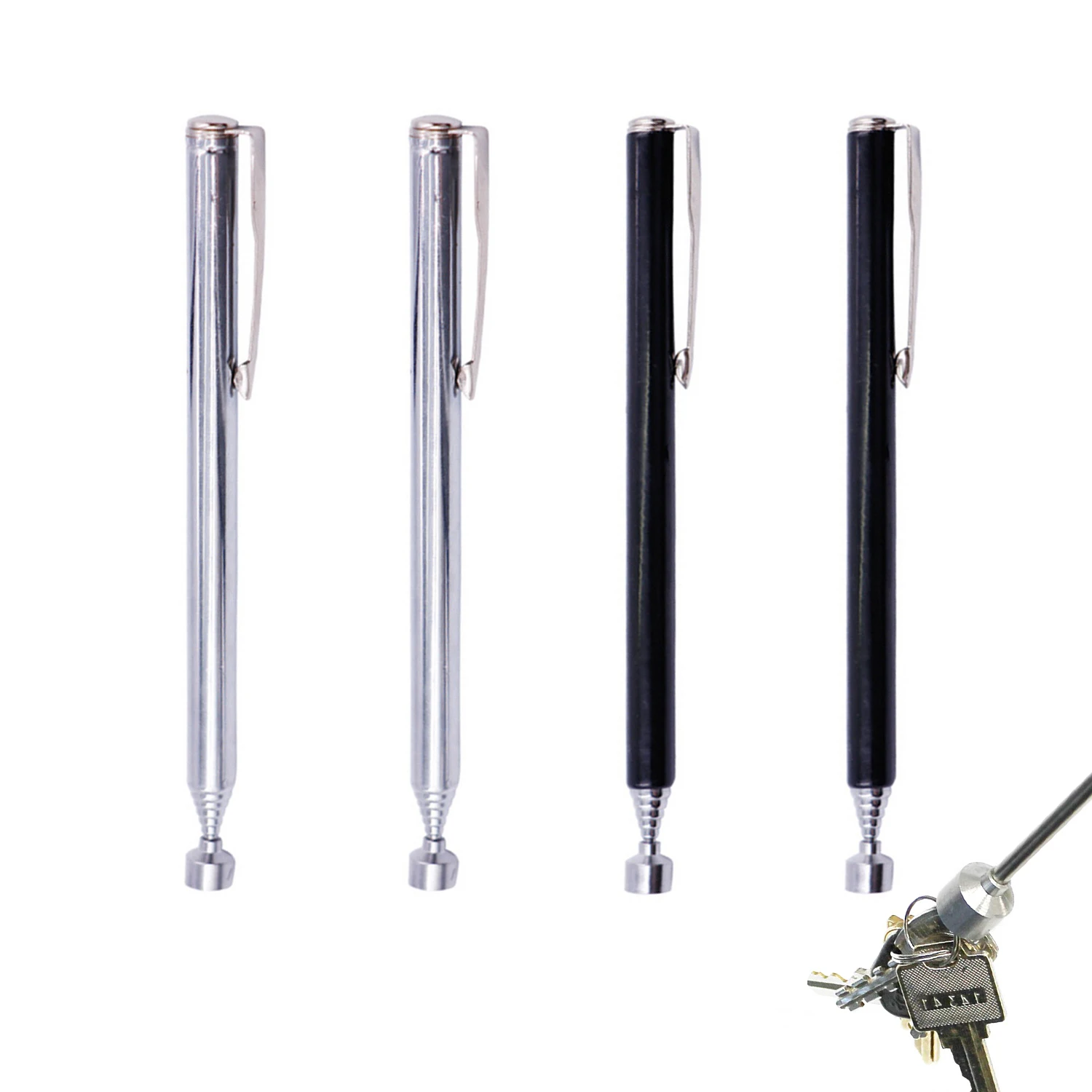 

4pcs Telescopic Pick Up Tools Rod, Extending to 65cm for Pickup Screws Nuts 2 LB Extendable Magnetic Handheld Stick Pen