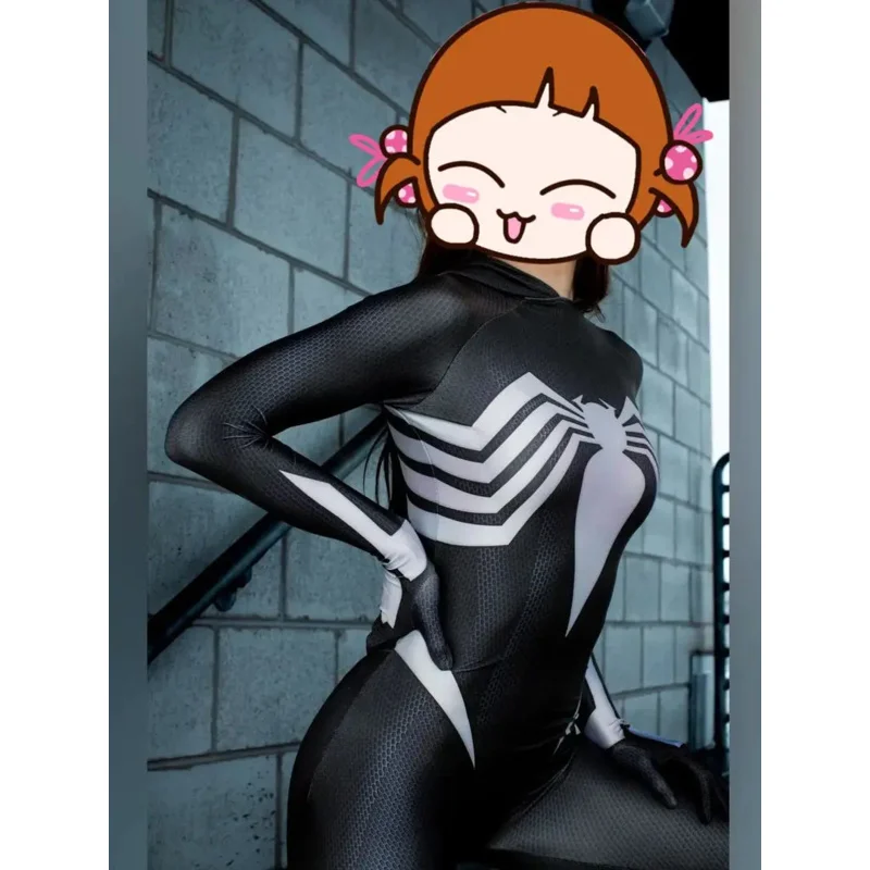 Аниме Косплей Хэллоуин Взрослые Женщина Venom Symbiote Gwenom Косплей Костюм Девушки Женщины Супергерой Зентаи Боди Пар 72-й (art.: 3920d082a39ec) - 3920d082a39ec