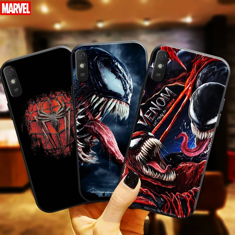 

Marvel Spiderman Venom Phone Case For Xiaomi Redmi 9A 9AT Funda Carcasa Back Black Silicone Cover Coque
