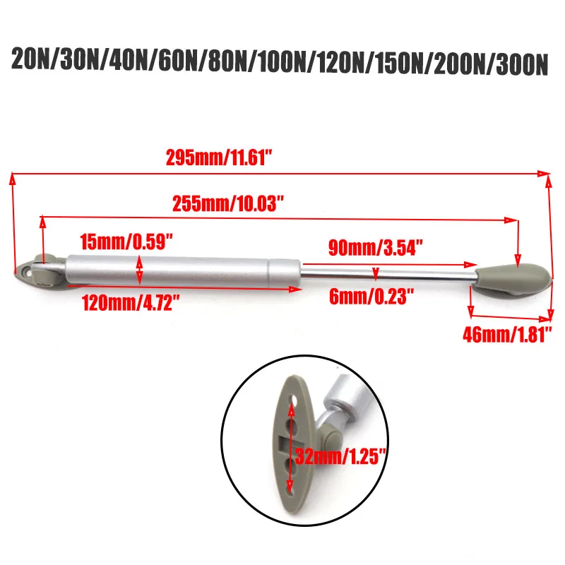 Гидравлические петли 20-300N подъемник двери для кухонного шкафа пневматическая