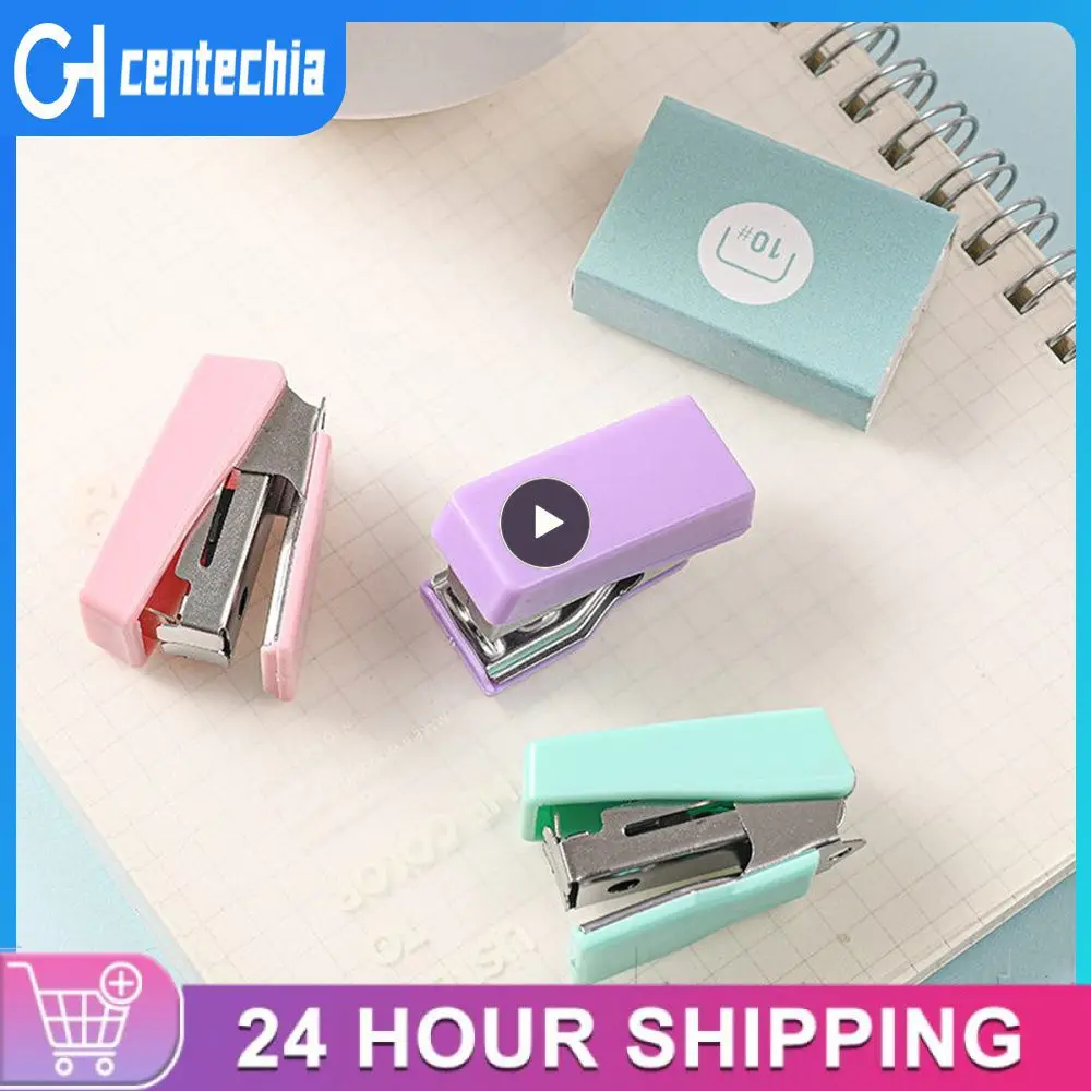 

Нежный набор степлера 52 г многофункциональный набор практичный цветной степлер офисные переплетные принадлежности металлический степлер маленький 1 комплект