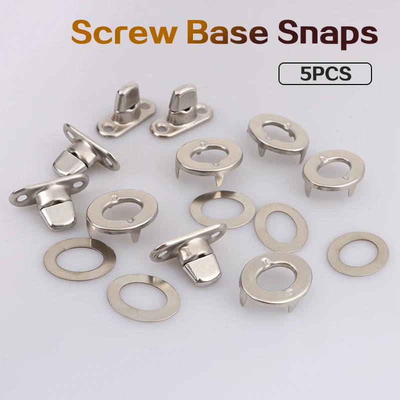 

5 Sets Screw Base Snaps Turn Button Boat Cover Enclosure Eyelet Canvas Snap Fastener