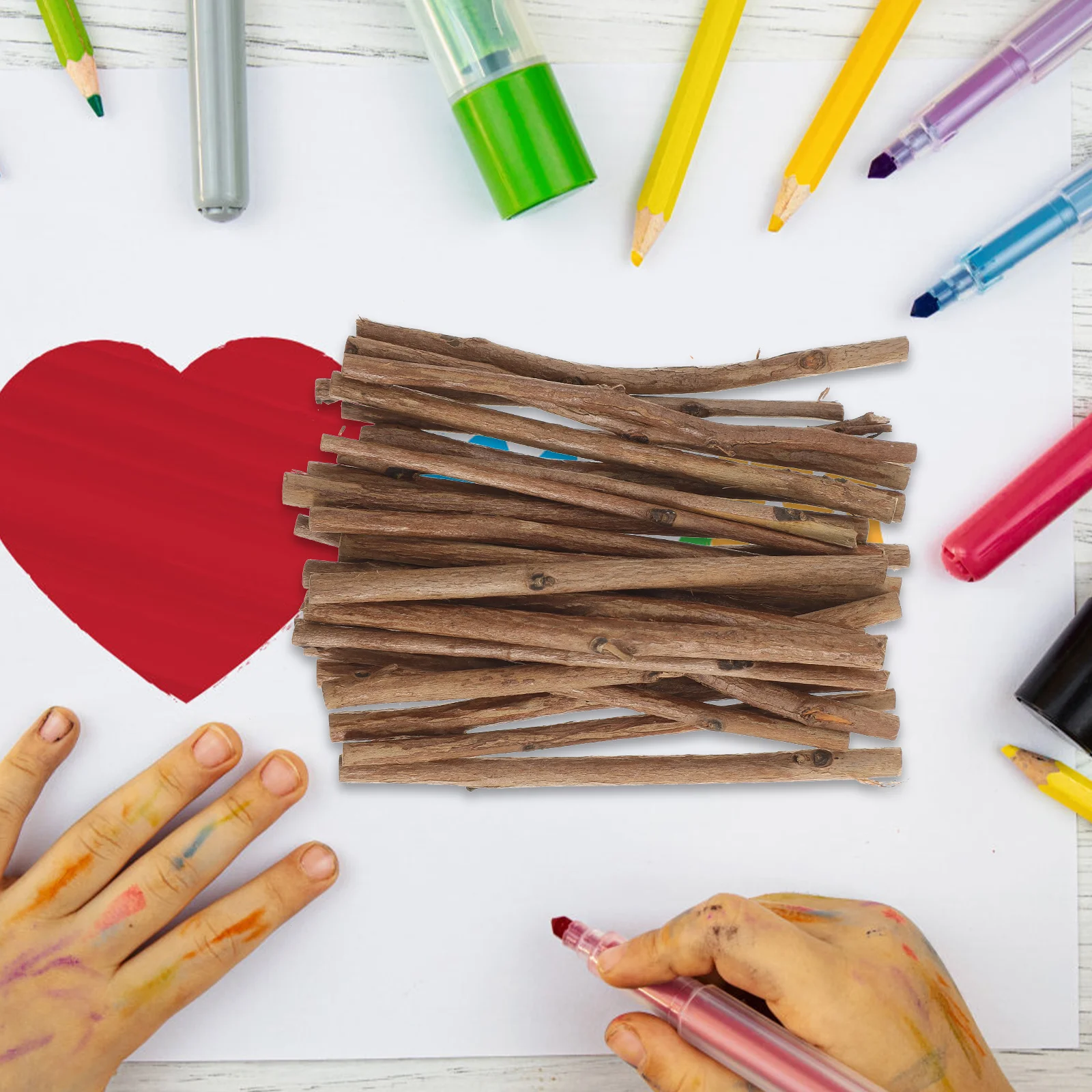 100 шт. окрашиваемые декоративные деревянные палочки для украшения своими руками