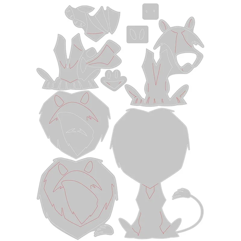 Новинка 2023 металлические Вырубные штампы и фон с изображением животного