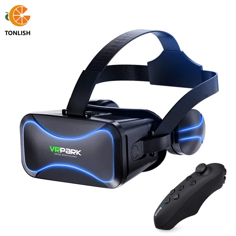 

TONLISH VRPARK V7 New 3D Virtual Reality Smartphone Glasses VR Headset HIFI Stereo Helmet Metaverse VR Box For iPhone Android