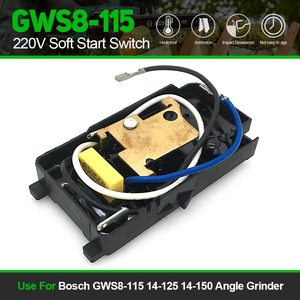 Переключатель плавного запуска AC220V для Bosch GWS8-115 GWS 8-115 GWS14-125 GWS14-150