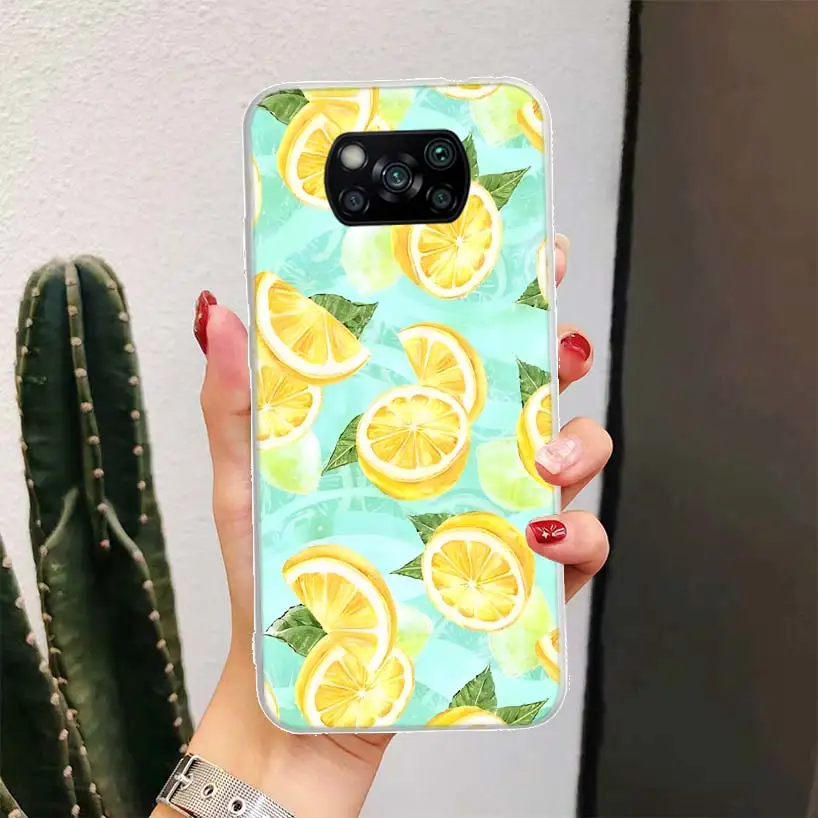 Фото Летние фрукты Лимон для Xiaomi Poco X7 X6 X5 X4 Nfc F7 Ultra F6 F5 Pro Чехол для телефона F4 Gt F3 M6 M5 M4 M3 5G Fundas Cover Coque Poc №3