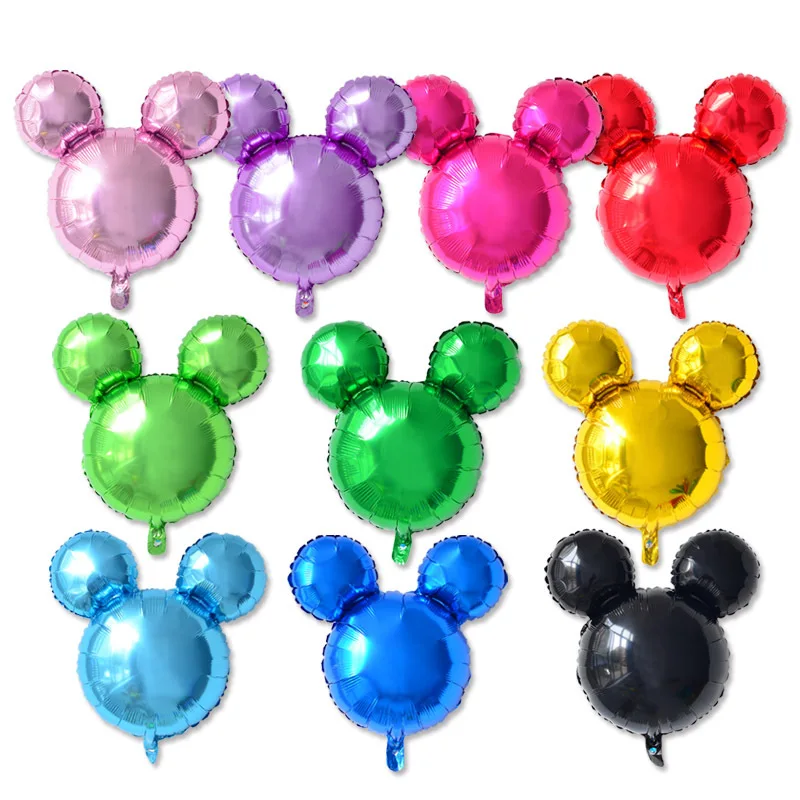 

50pcs Minnie Mickey Mouse Head Balloon Helium Globos 16inch Disney Mickey Foil Balloons Baby Shower Birthday Party Decorations