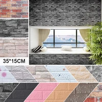 3d brick wall stickers diy self adhesive waterproof vintage living room tv background brick panels wallpaper dropshiping
