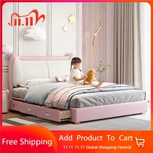 Drawer Modern Children Beds Simplicity Girls Small Unit Type Small Unit Type Children Bed Cama Infantil Bedroom Furniture QF50TC