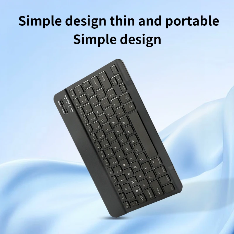 Portable Bluetooth-compatible 78-Key Keyboard for Tablet iPad PC Wireless Mouse Set Android Windows Gaming