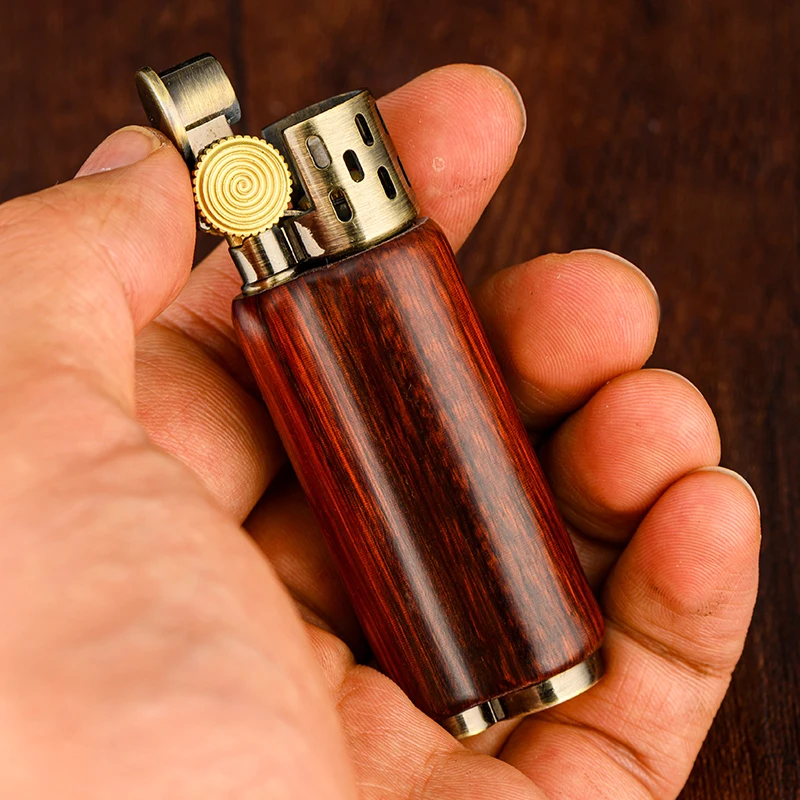 

Zorro Sandalwood Kerosene Lighter Creative Trench Windproof Old Fashioned Retro Nostalgic Wooden Fancy Collection Smoking Gift