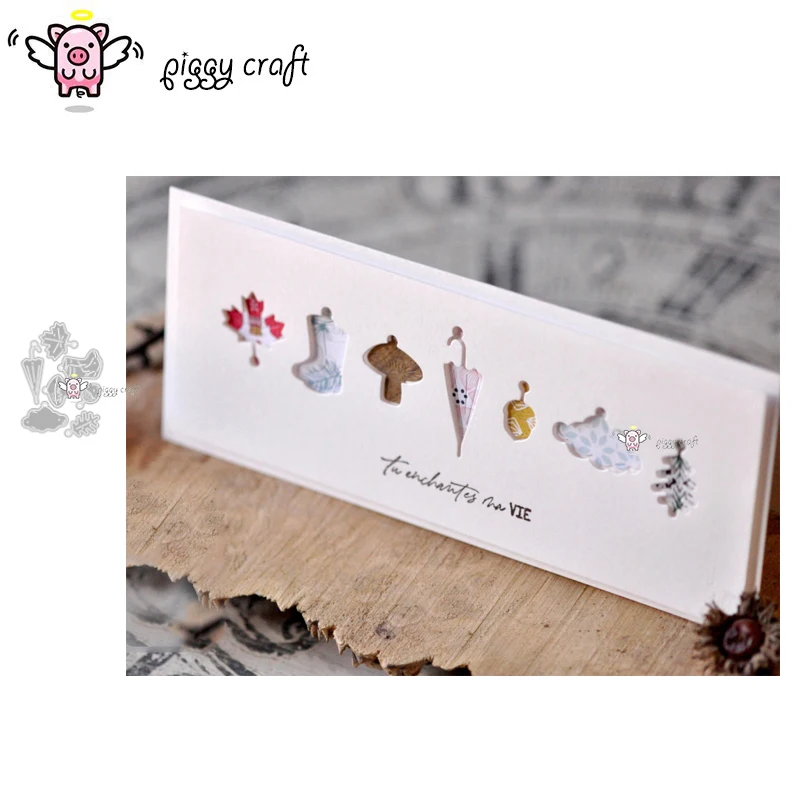 Металлические Вырубные штампы Mmao вырезанная форма осенняя цепочка бирка