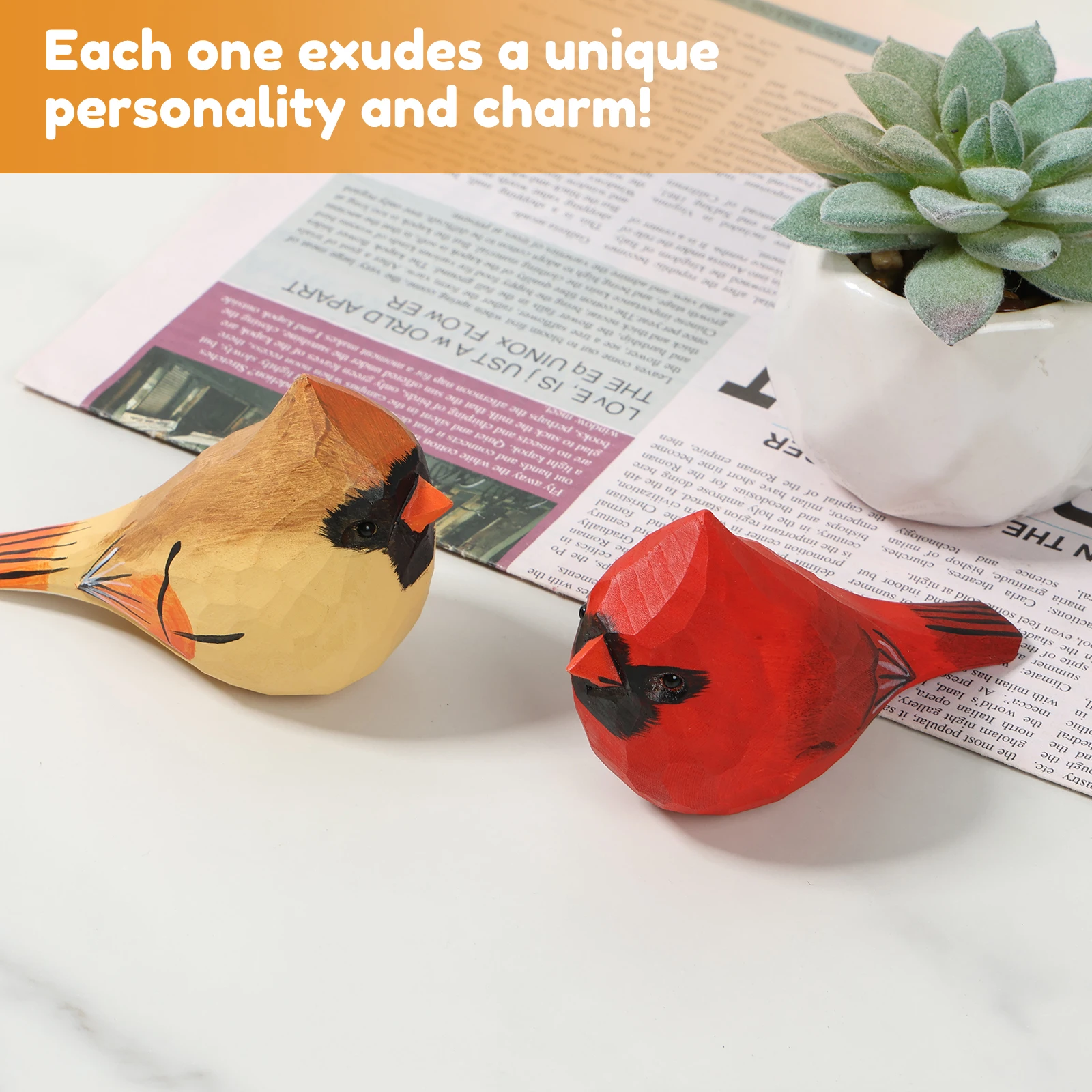 Статуэтки птиц из дерева