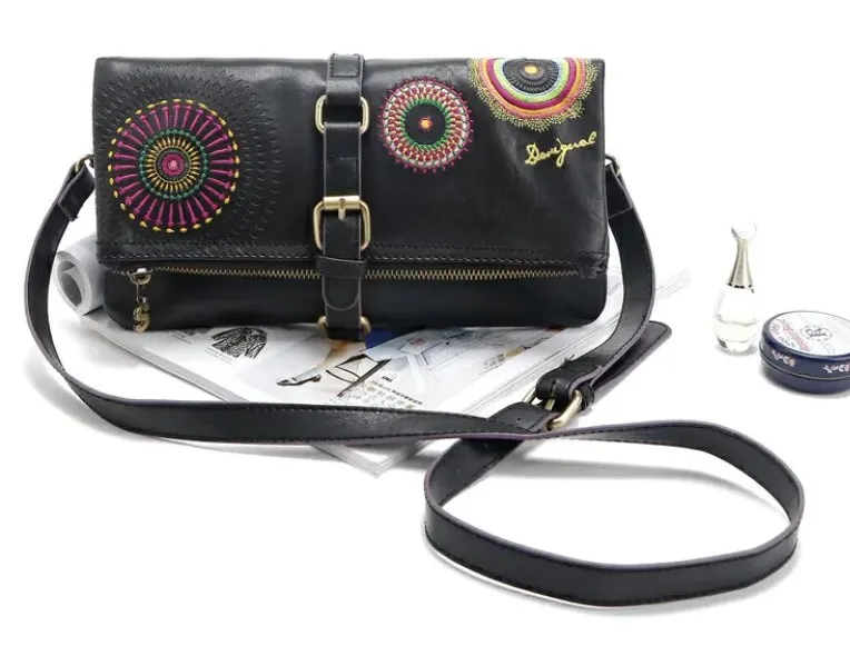 

Spain unique pu embroidery retro bag