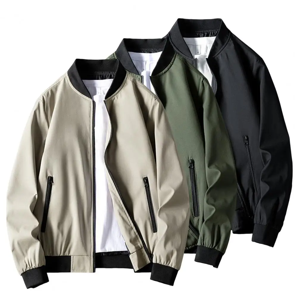 

Модный Стенд воротник ребристые манжеты пальто Удобная уличная одежда