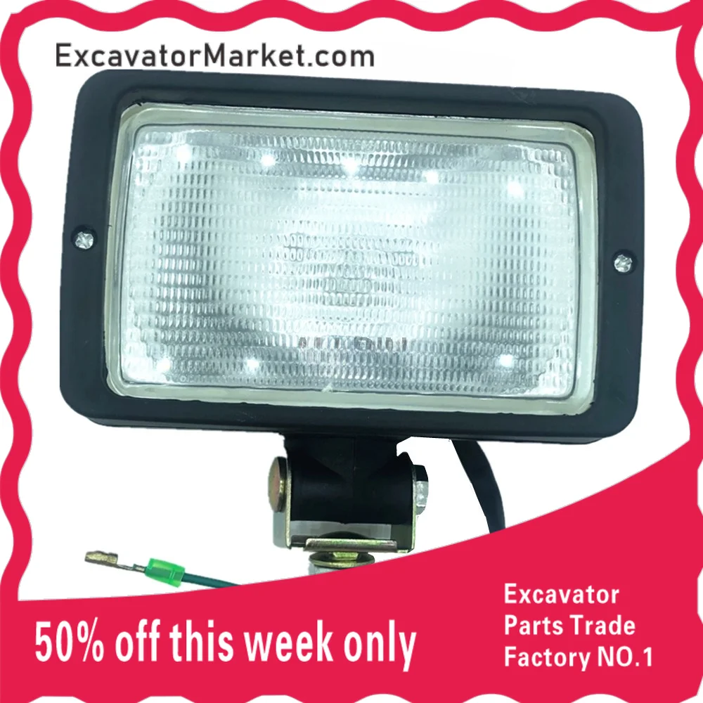 Для HYUNDAI DOOSAN DH DX KOMATSU PC HITACHI ZX CATERPILLAR CAT XCMG 55/60-7 рабочая фара освещение аксессуары для
