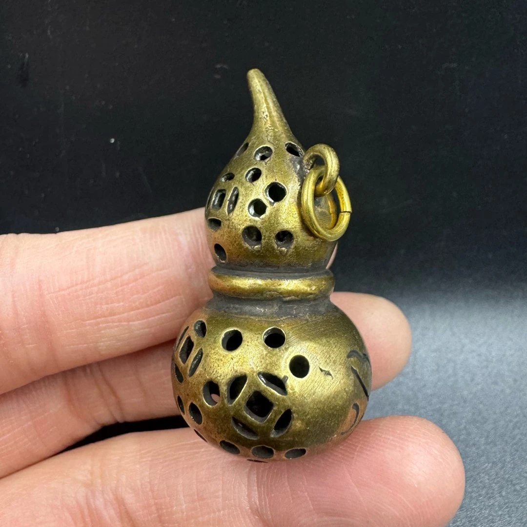 Латунный брелок с тыквой подвески резной цветок лотоса полый подвесные