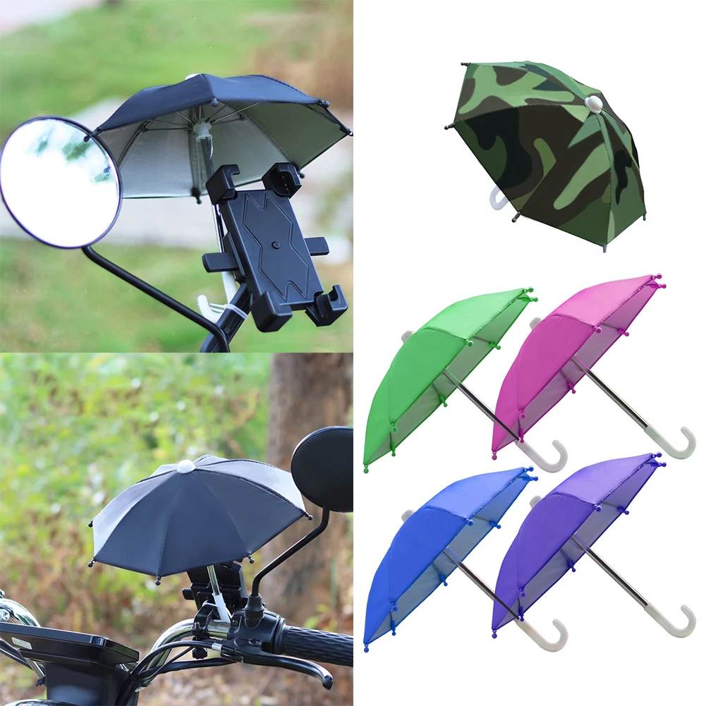 

1PC Mobile Phone Holder Motorcycle Bicycle Umbrella Portable Waterproof Cute Craft Umbrella Shield Phone From Rain Sun