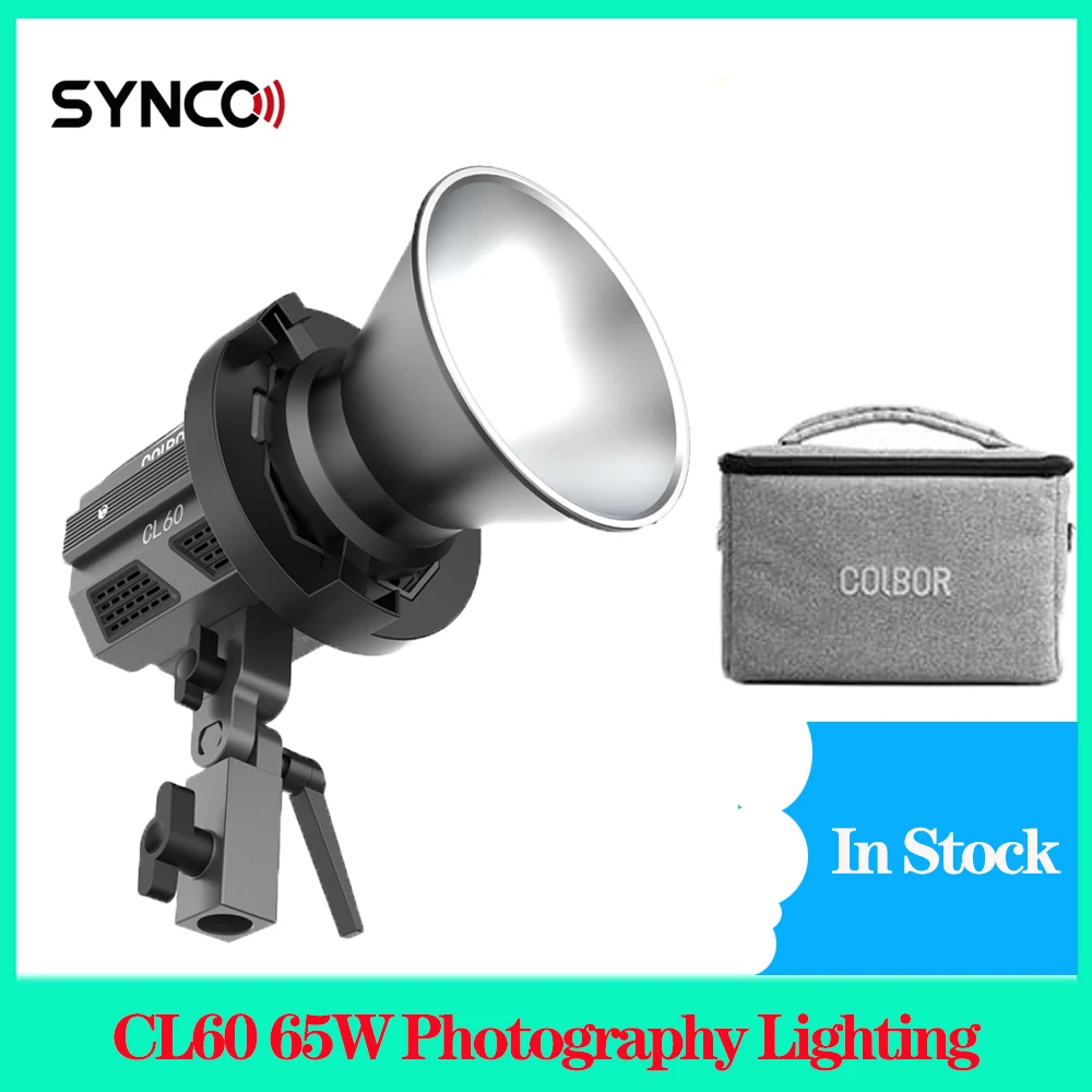 

SYNCO COLBOR CL60 Video Photography Lighting Bi-color 2700K-6500K LED Video Light Wireless APP Control For Youtube Video Shootin