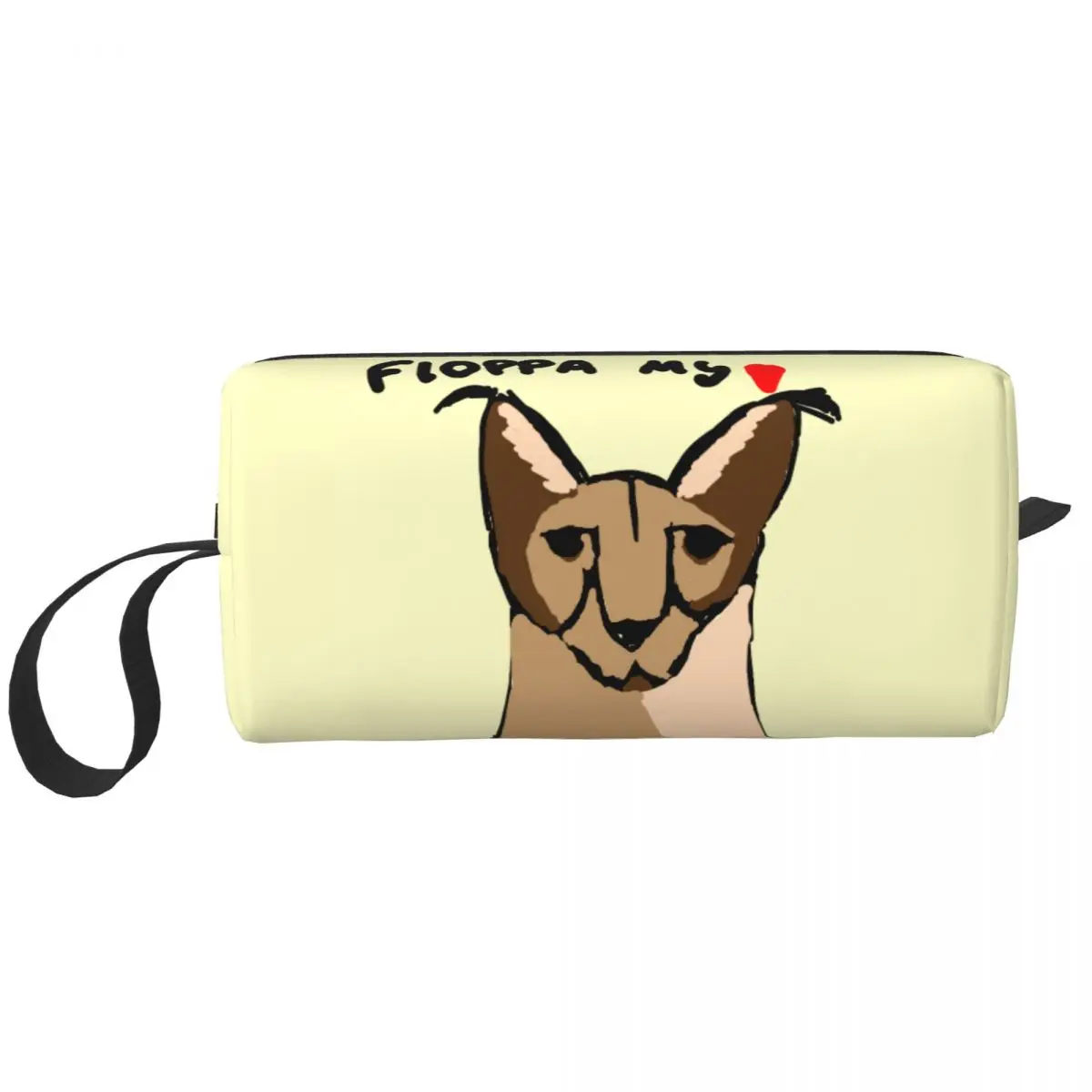 

Big Floppa Gangsta Cat Cosmetic Bag Women Fashion Large Capacity Funny Caracal Cat Makeup Case Beauty Storage Toiletry Bags Case