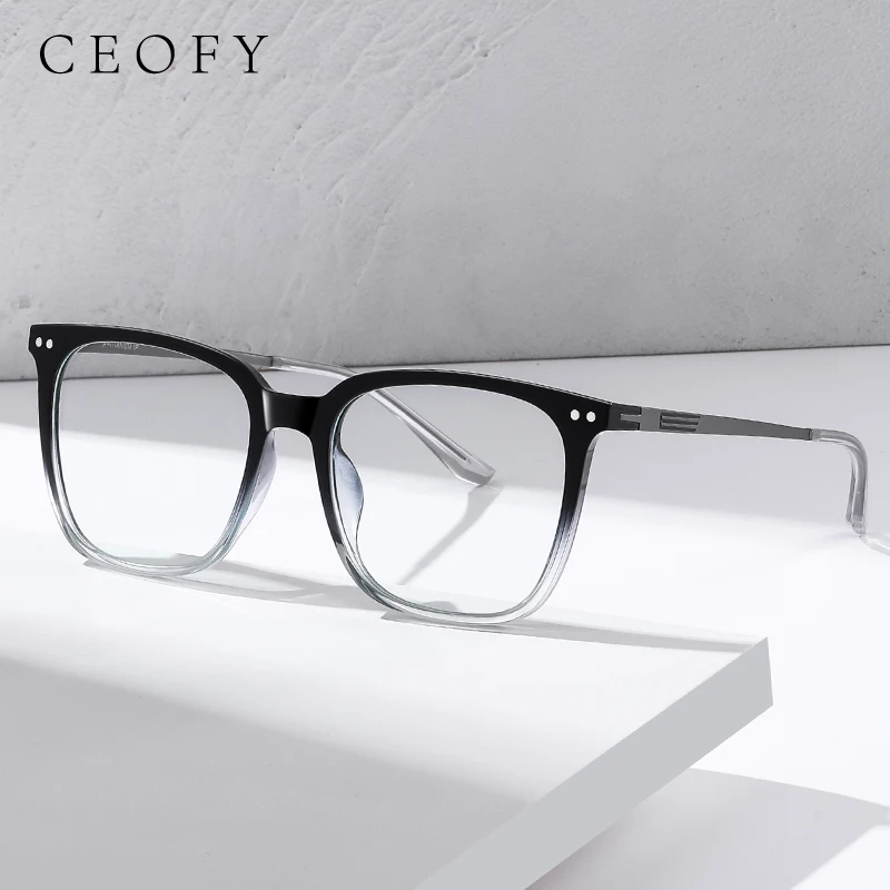 Мужские Винтажные квадратные очки Ceofy большие брендовые дизайнерские оправы для