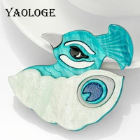yaologe new style brooches for womens clothing acrylic material birds shape woman pins brooch girls jewelry drop shipping