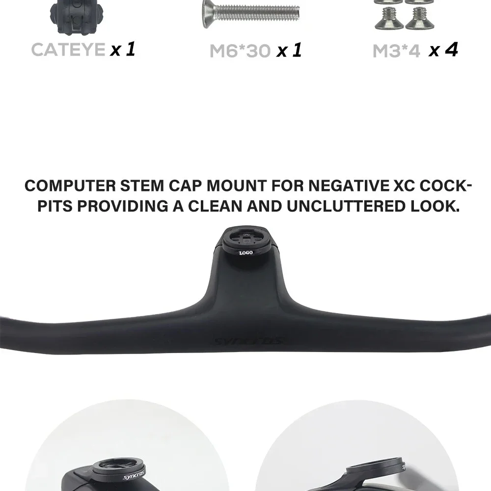 Крепление для велокомпьютера SYNCROS XC Top Cap, 0 градусов, 10 мм °   Руль для велосипедов Fraser Ic Sl WcDcXc, вынос руля Xc 1.52.0 для GarminWahooBryton (art.: 3920d8ebef80c) - 3920d8ebef80c
