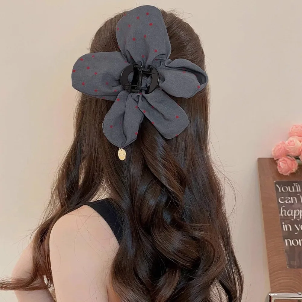 Простой атласный преувеличенный зажим в виде краба корейский стиль изысканные