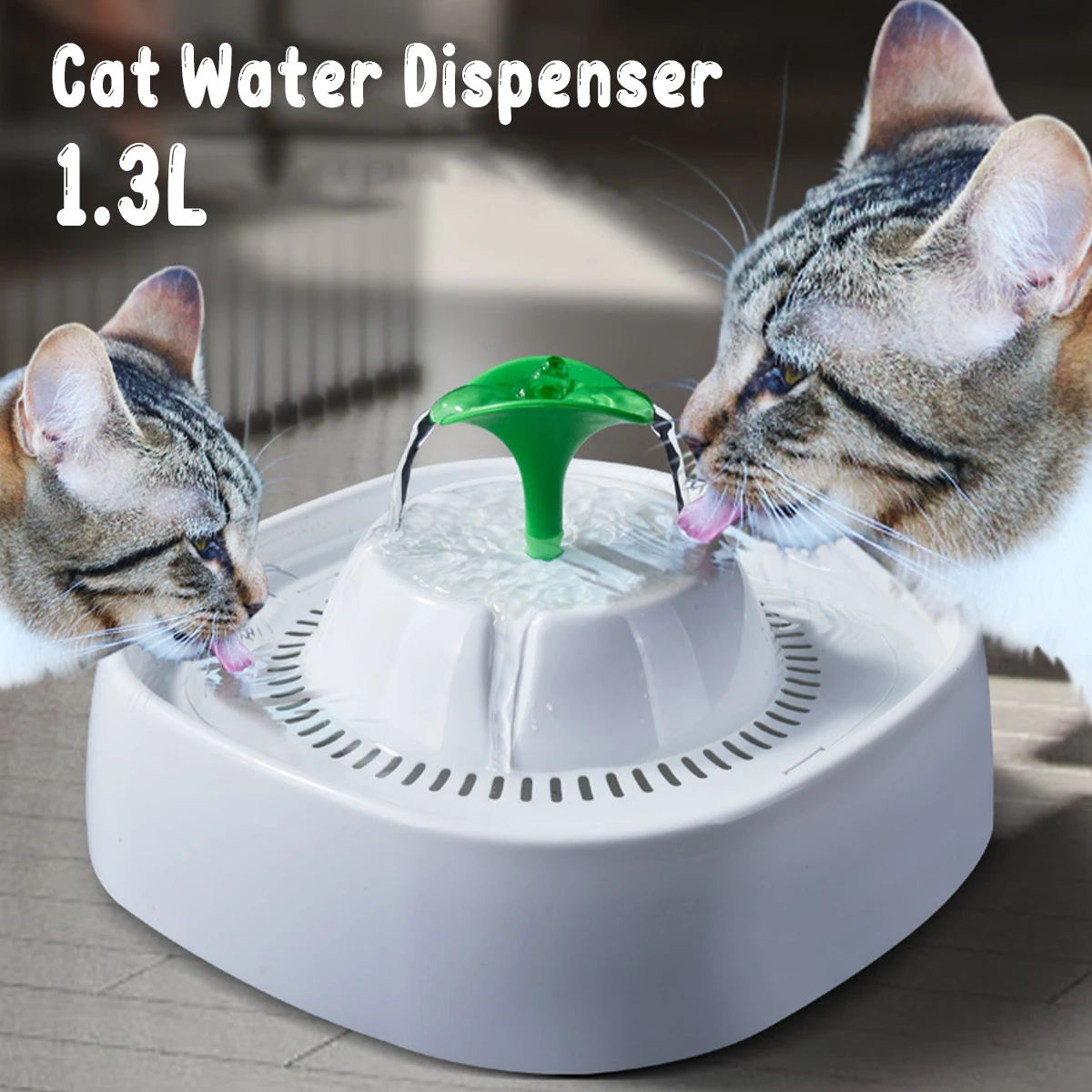 

Автоматический фонтанчик для домашних животных, емкость 1,3 л, 3 режима, регулируемый поток воды для кошек и собак